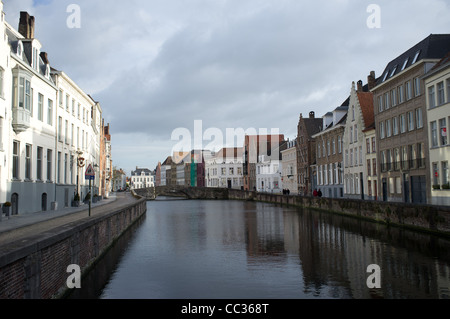 Street, boutique, building ruelle Bruges Belgique Banque D'Images