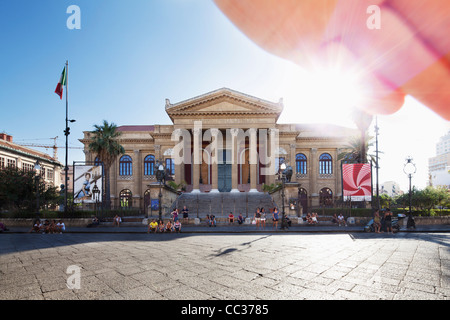 Teatro Massimo de Palerme Banque D'Images