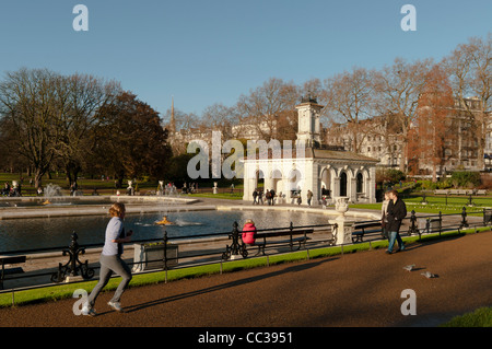 Les Jardins Italiens dans Kensington Gardens, Londres,Lancaster Gate Banque D'Images