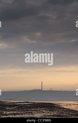 Isle of Grain power station, Kent, Essex Shoeburyness extrait de Banque D'Images