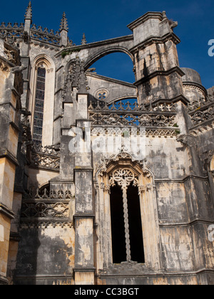 Monastère de Batalha détails façade Banque D'Images