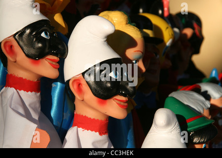 Punch et Judy poupées marionnettes type caractères sur gianicolo Rome Italie Banque D'Images