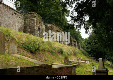 Catacombes de St Bartholomew's Cemetery, Exeter. Banque D'Images