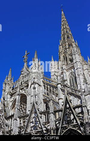 De l'église Saint-Maclou, Rouen, Seine-Maritime, Haute-Normandie, France Banque D'Images