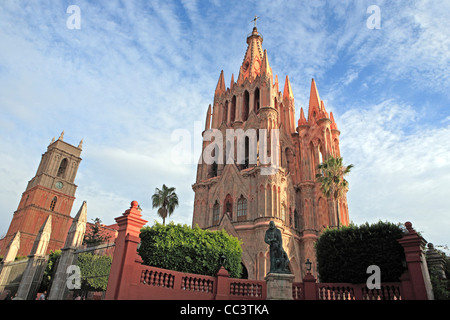 L'église San Miguel Arcangel (1880), San Miguel de Allende, Guanajuato state , Mexique Banque D'Images