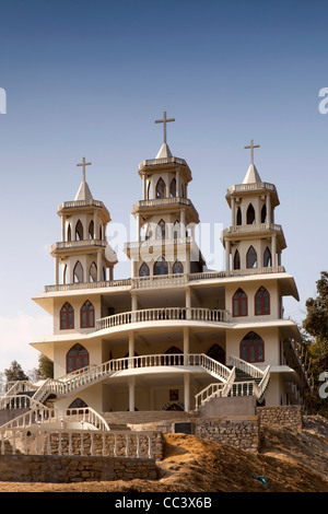 L'Inde, de l'Arunachal Pradesh, Ziro Valley, récemment construit Salésiens de Don Bosco de l'Eglise catholique Banque D'Images