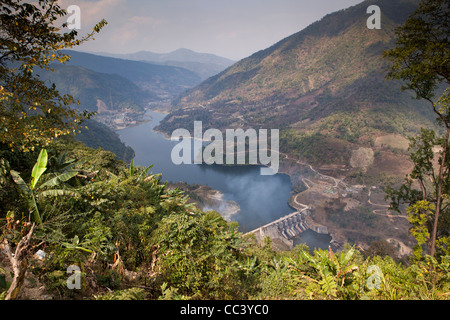 L'Inde, de l'Arunachal Pradesh, Yazali Ranganadi, projet hydro-électrique du barrage de NEEPCO Banque D'Images