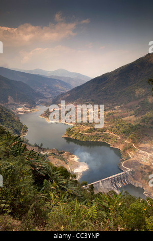 L'Inde, de l'Arunachal Pradesh, Yazali Ranganadi, projet hydro-électrique du barrage de NEEPCO Banque D'Images