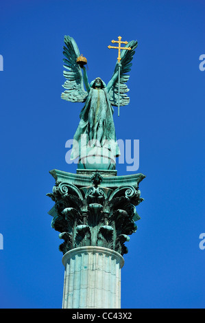 Mémorial du Millénaire, la Place des Héros, Budapest, Hongrie Banque D'Images