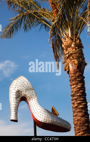 USA, Nevada, Las Vegas, le centre-ville, Vieille signe pour le Casino Silver Slipper, Las Vegas Boulevard Banque D'Images