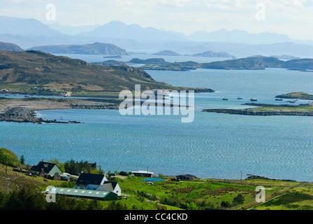 Reiff Village, village de pêcheurs Crofting,Îles Summer,Isle Ristol Mullagrach,Eilean Wester Ross,Parc,nord ouest de l'Écosse Banque D'Images