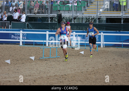 Mhairi Spence au womens pentathlon moderne à Greenwich Park dans le cadre de la série pour 2012 Londres prépare Banque D'Images