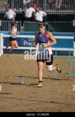 Mhairi Spence au womens pentathlon moderne à Greenwich Park dans le cadre de la série pour 2012 Londres prépare Banque D'Images