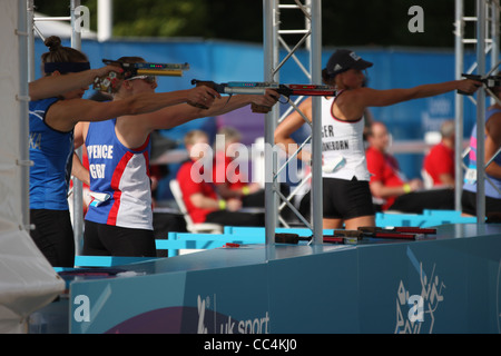 Mhairi Spence au womens pentathlon moderne à Greenwich Park dans le cadre de la série pour 2012 Londres prépare Banque D'Images