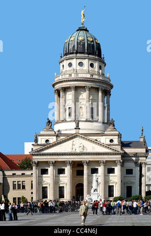 Cathédrale française sur le marché de la Gendarmerie à Berlin. Banque D'Images