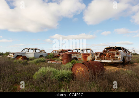 Location de cimetière, Koolnalda Homestead, plaine du Nullarbor, Parc National de Nullarbor, Australie du Sud, Australie Banque D'Images