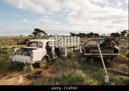 Location de cimetière, Koolnalda Homestead, plaine du Nullarbor, Parc National de Nullarbor, Australie du Sud, Australie Banque D'Images