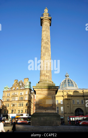 Le monument de Grey, Grey Street, Grainger Town, Newcastle-upon-Tyne, Tyne et Wear, Angleterre, Royaume-Uni Banque D'Images