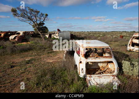 Location de cimetière, Koolnalda Homestead, plaine du Nullarbor, Parc National de Nullarbor, Australie du Sud, Australie Banque D'Images