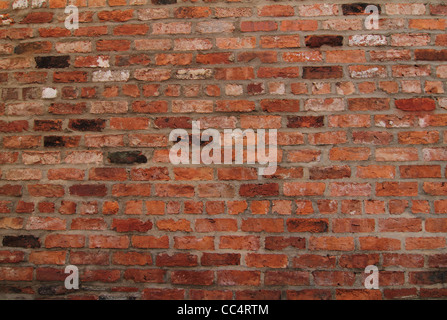Vieux mur de briques rouges Banque D'Images