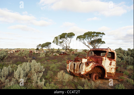 Location de cimetière, Koolnalda Homestead, plaine du Nullarbor, Parc National de Nullarbor, Australie du Sud, Australie Banque D'Images