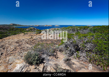 Vue de la Baie australienne près de Lucky Bay, Cape Le Grand National Park, Australie occidentale, Australie Banque D'Images