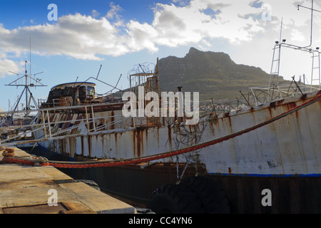 Bateau délabré à Cape Town Banque D'Images