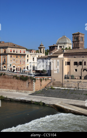 L'Italie, Lazio, Rome, Isola Tiberina, Banque D'Images