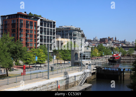 Canada, Québec, Montréal, Vieux Port, Canal Lachine, Banque D'Images