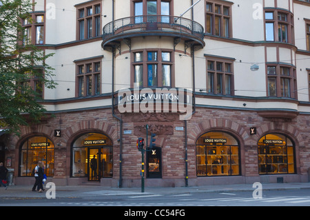 Louis Vuitton shop exterior place Stureplan Östermalm Stockholm Suède Europe centrale Banque D'Images