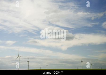 L'énergie éolienne, moulin à vent Jinzhanghan tribu mongole, Hulun Buir, Prairie Hulunbuir, Mongolie intérieure, Chine Banque D'Images