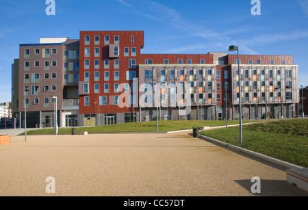 Nouveau Hall d'Athena hébergement étudiant, bassin à flot, Ipswich, Suffolk, Angleterre Banque D'Images