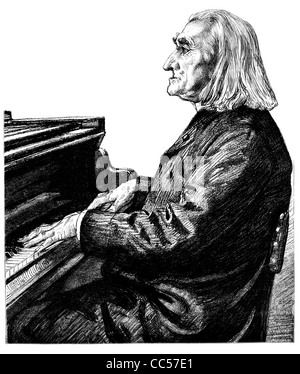 Ferencz Franz Liszt Ferenc compositeur hongrois 18111886 professeur d'orchestre pianiste musicien piano music Banque D'Images