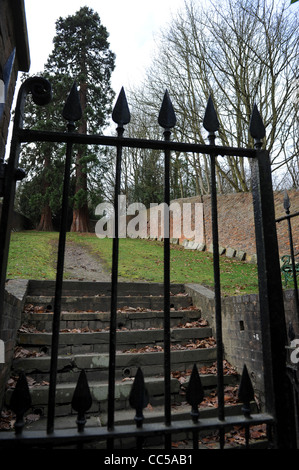 Quaker Burial Ground qui contient les tombes de nombreux ironnmaîtres et fabricants associés à Coalbrookdale, y compris Abraham Darby II et 3rd Banque D'Images