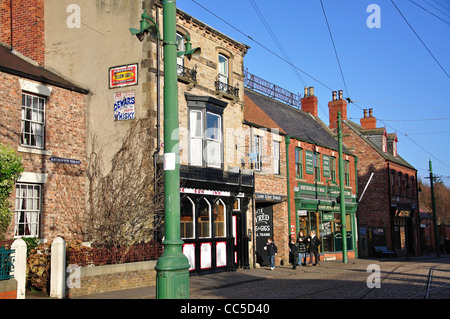 Maison de ville édouardienne, Beamish, le nord de l'Angleterre Open Air Museum, près de Stanley, County Durham, England, United Kingdom Banque D'Images