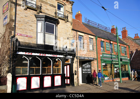 Maison de ville édouardienne, Beamish, le nord de l'Angleterre Open Air Museum, près de Stanley, County Durham, England, United Kingdom Banque D'Images