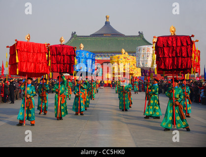 Adorer Le Ciel Cérémonie au Temple du Ciel, Beijing, Chine Banque D'Images