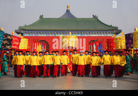 Adorer Le Ciel Cérémonie au Temple du Ciel, Beijing, Chine Banque D'Images