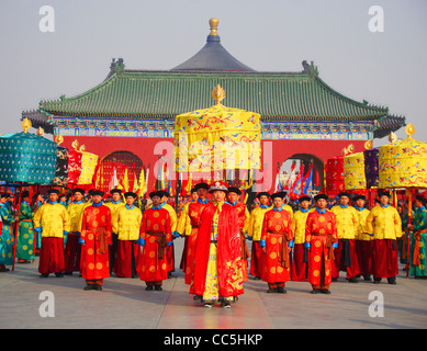 Adorer Le Ciel Cérémonie au Temple du Ciel, Beijing, Chine Banque D'Images