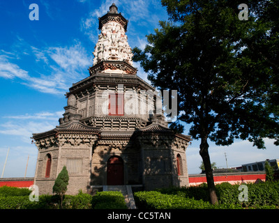 Hua Pagode, Temple Guanghui, Zhengding, Shijiazhuang, Hebei, Chine Banque D'Images