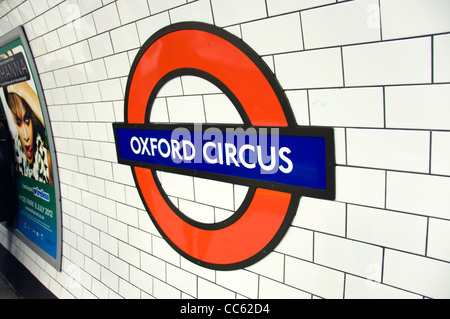 La station de métro Oxford Circus - Londres (UK) Banque D'Images