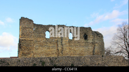 Ruines du château de Canterbury dans le Kent, Angleterre Banque D'Images