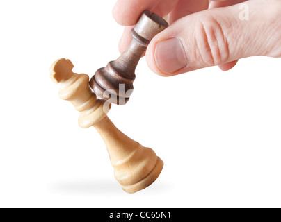 Échecs comme une métaphore pour les marchés boursiers Banque D'Images