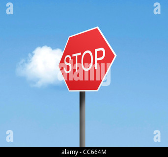 Panneau d’arrêt Banque D'Images