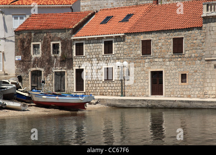 L'île de Sipan, la plus grande des îles Elaphites, Croatie Banque D'Images