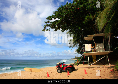 Sauveteur à la plage Banque D'Images