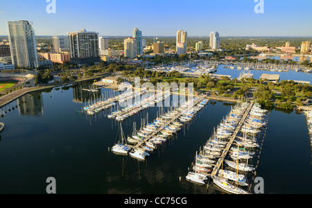 Vue aérienne de Saint Petersburg, Floride Banque D'Images