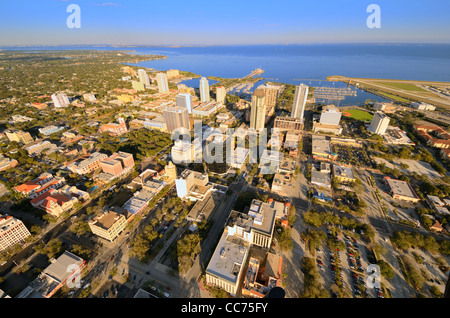 Vue aérienne de Saint Petersburg, Floride Banque D'Images