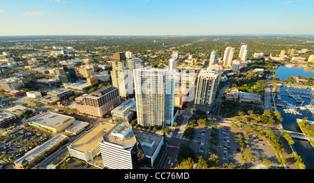 Vue aérienne de Saint Petersburg, Floride Banque D'Images