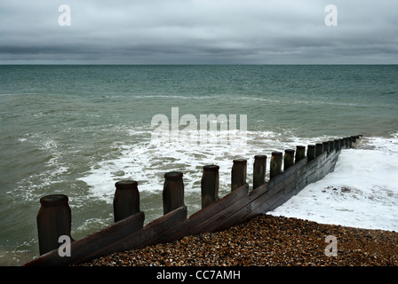 Plage de galets à Eastbourne, East Sussex, England, UK Banque D'Images